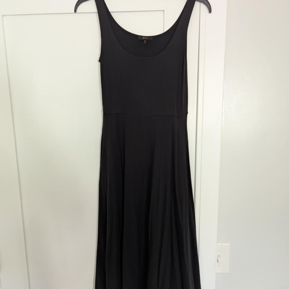 Quince Elegant Black Sleeveless Dress